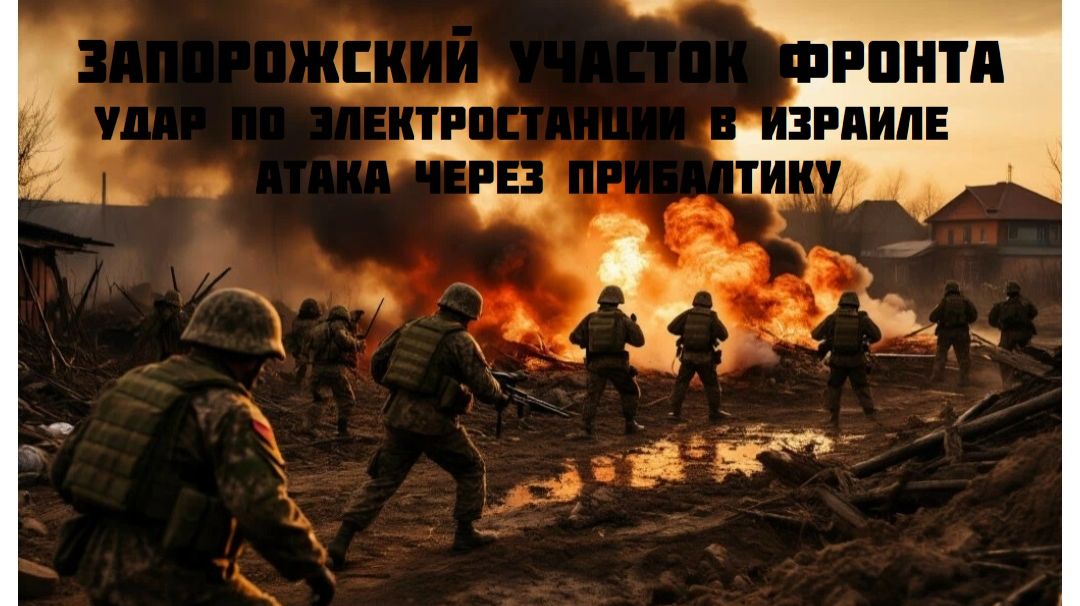 Новости СВО Сегодня-Запорожский фронт Удар по электростанции  Израиле Атака через прибалтику