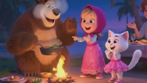 Милый котенок знакомится с Машей и медведем🐻2 часть