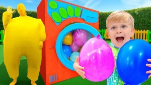 Оливер учит цвета с волшебными шариками