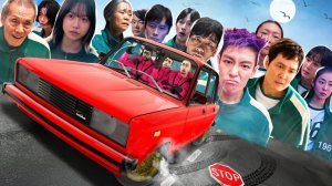 ИГРА В КАЛЬМАРА! ПОГОНИ НА МАШИНЕ В Garry`s Mod