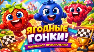 Эпическая ягодная гонка: Волшебное мультяшное приключение с прыгающими ягодами для детей! 🍓🏁