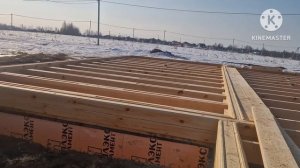 Балки пола. Внутренние стены из бруса 150.