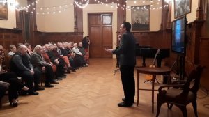 Выступление писателя Дмитрия Корнеева в Доме офицеров на музыкально-поэтическом вечере 23.03.2026 г