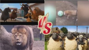 ВЕСЕЛЫЙ ЛЕВ И БАРАШЕК ШОН: Музыкальный Баттл Животных и Танцы на Ферме — Мультик 🦁🐑🐂