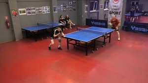 1/2 БЛИЦ-турнир Чирков/Нельсон (1422) - Закзун/Орлова (1158) 22.03 настольный теннис СПб