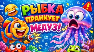 Эпические шалости разноцветных рыбок-медуз! Веселое подводное приключение для детей 🐠😂
