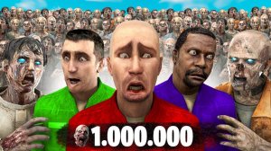 Я ПЕРЕЖИЛ 1,000,000 ЗОМБИ ЗА 24 ЧАСА! СТРАШНЫЙ ЗОМБИ АПОКАЛИПИС В Garry`s Mod