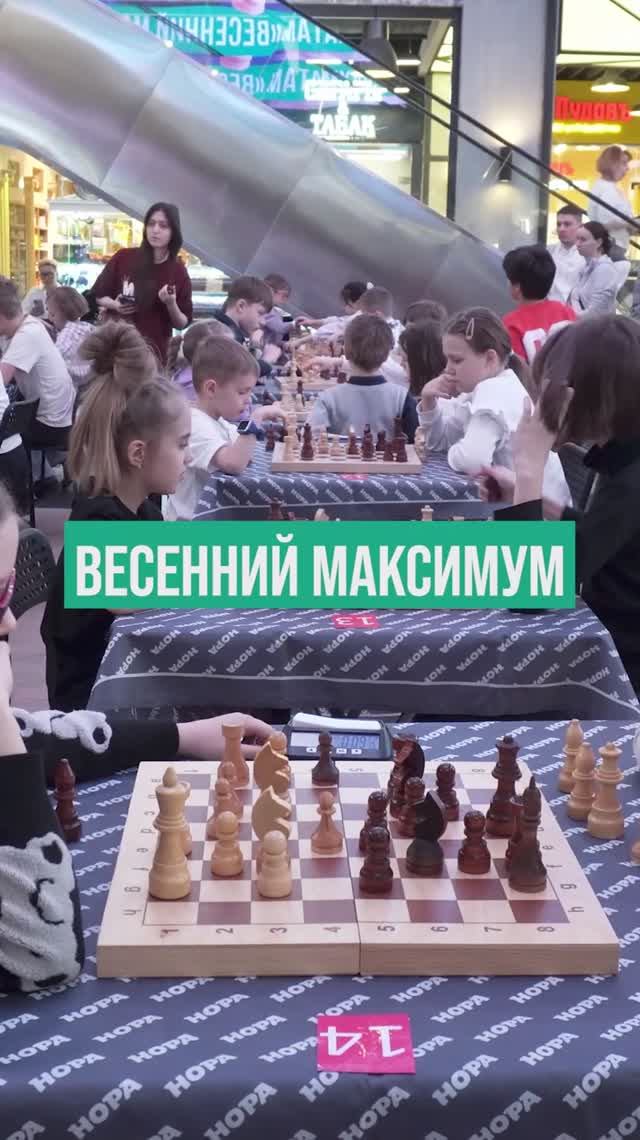 Весенний МАКСИМУМ: шахматный турнир в ТРЦ «Нора»