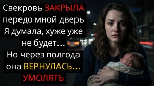 Свекровь выгнала меня с ребёнком… Но она не ожидала, чем всё закончится | История из жизни