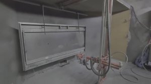 Робот. Окрас торца полотна порошковой краской