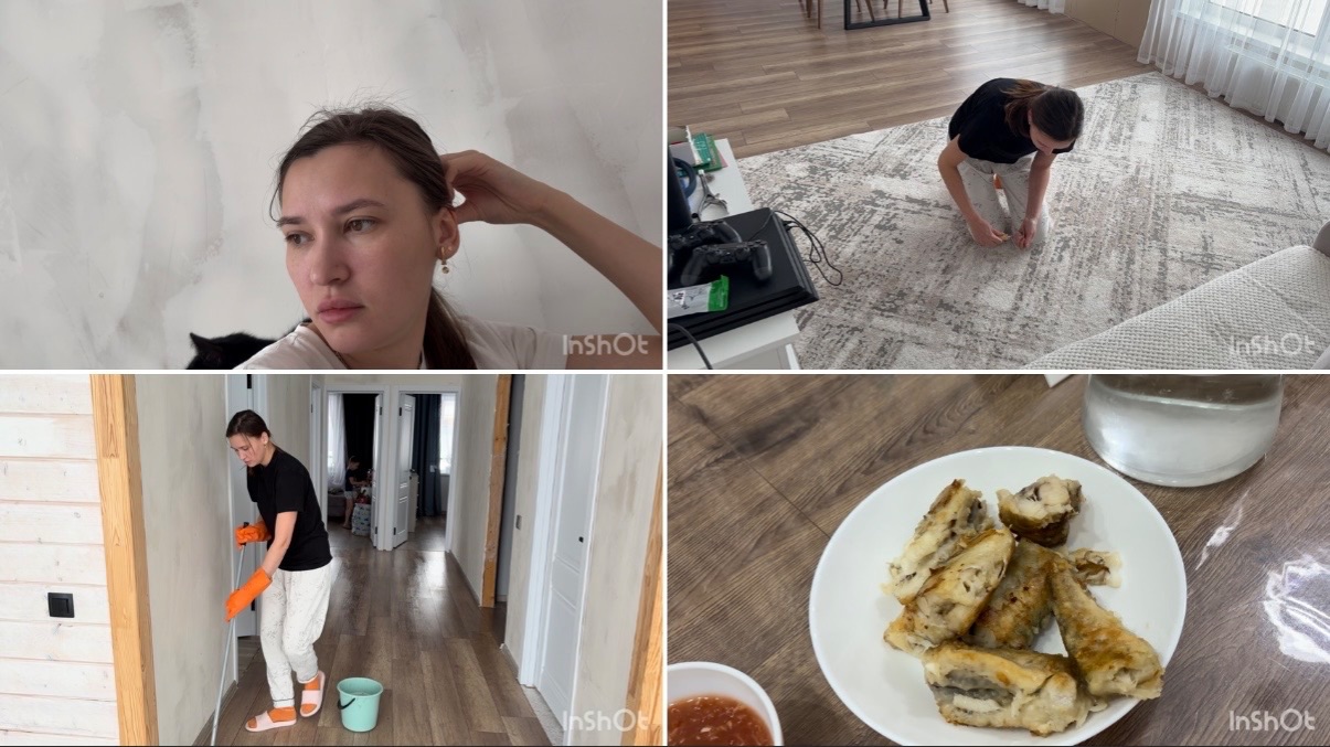 Съездили к гематологу с ребенком/ уборка/ минтай на ужин