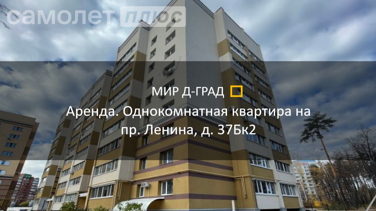 Аренда. 1 кмн.кв. на пр. Ленина, д. 37Бк2, 40 м², 7 этаж, г. Димитровград