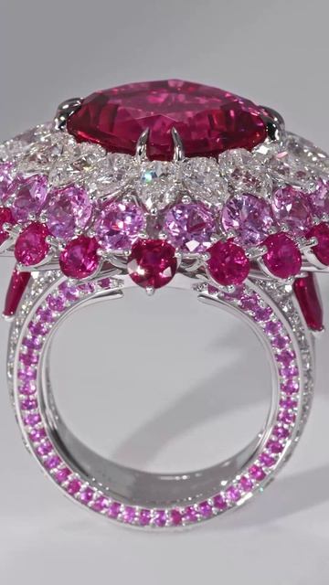 Кольцо с турмалином рубеллитом 12,65 Ct