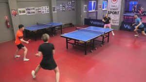 отбор Ким/Бандукова (1180) - Каматин/Михайлова (1027) настольный теннис 22.03 Парный МИКСТ турнир