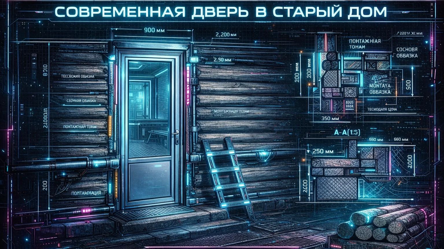 Установил новую дверь в старый дом