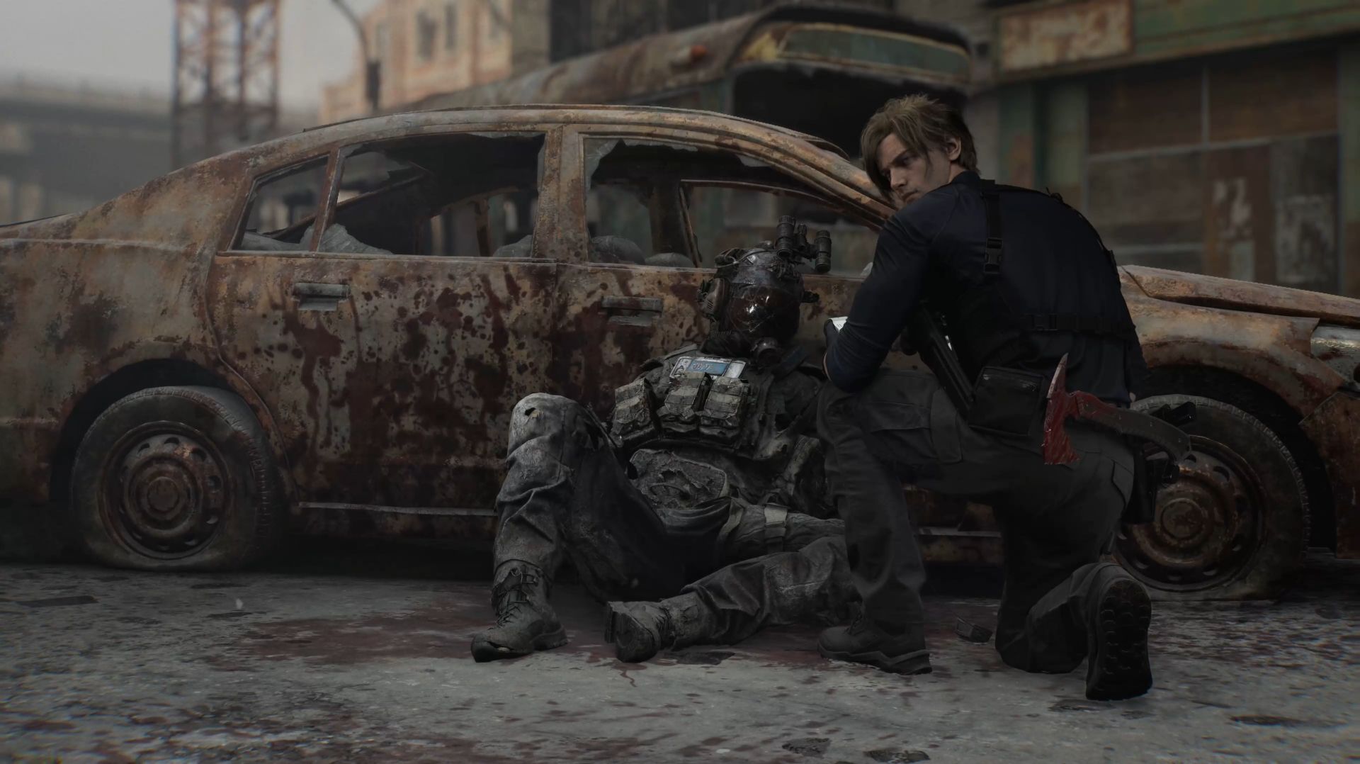 Resident Evil: Requiem. Part 11. Леон в разрушенном Раккун-Сити. Какова роль бойцов BSAA?