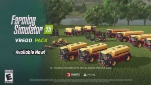 Трейлер к выходу Farming Simulator 25 — Vredo Pack для PS5