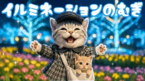 【Офисный котик Муги】Репортаж из жизни Муги, который отправился смотреть иллюминацию 🐱🌟