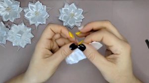 Гулька из атласной ленты 2.5 см .