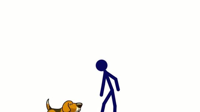 стикмен ухажить за собакой