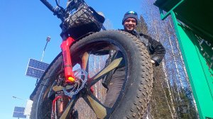 Покатушки на Велосипеде Фет Байке . Погода +13 .