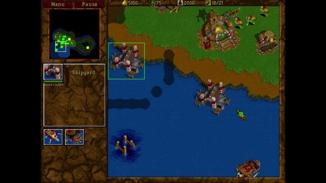 Warcraft 2 Orc Миссия 3 прохождение без комментариев