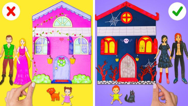 Преображение бумажного домика 👑🧛 Принцесса vs вампир