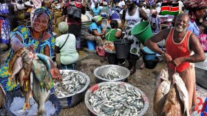 Столько рыбы вы еще не видели. Рыбный рынок Момбасы, Кения, Восточная Африка.