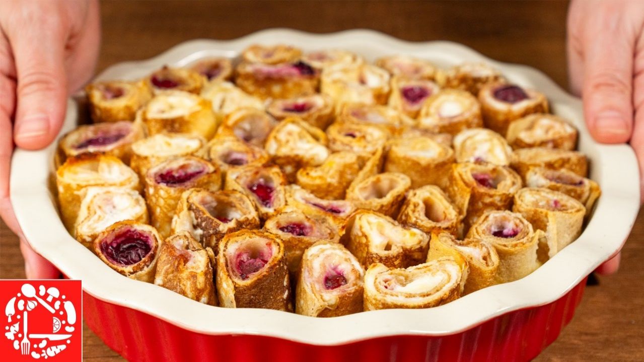 ВЫ БУДЕТЕ ГОТОВИТЬ ЕГО СНОВА И СНОВА🔥БЛИННЫЙ ПИРОГ С ТВОРОГОМ В ДУХОВКЕ