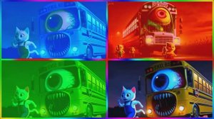 МЕГА АВТОБУС-ПОЖИРАТЕЛЬ И ПРЯТКИ МАШИНОК: Музыкальный Баттл и Крутые Трюки — Мультик 🚌💨✨