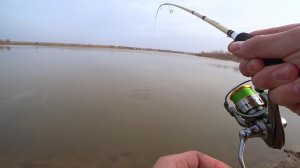 КЛЮНУЛ МОНСТР!!! СПИННИНГ НА ПРЕДЕЛЕ! Микроджиг ранней весной.