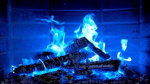 Голубой Огонь В Камине🔥 Синий Камин