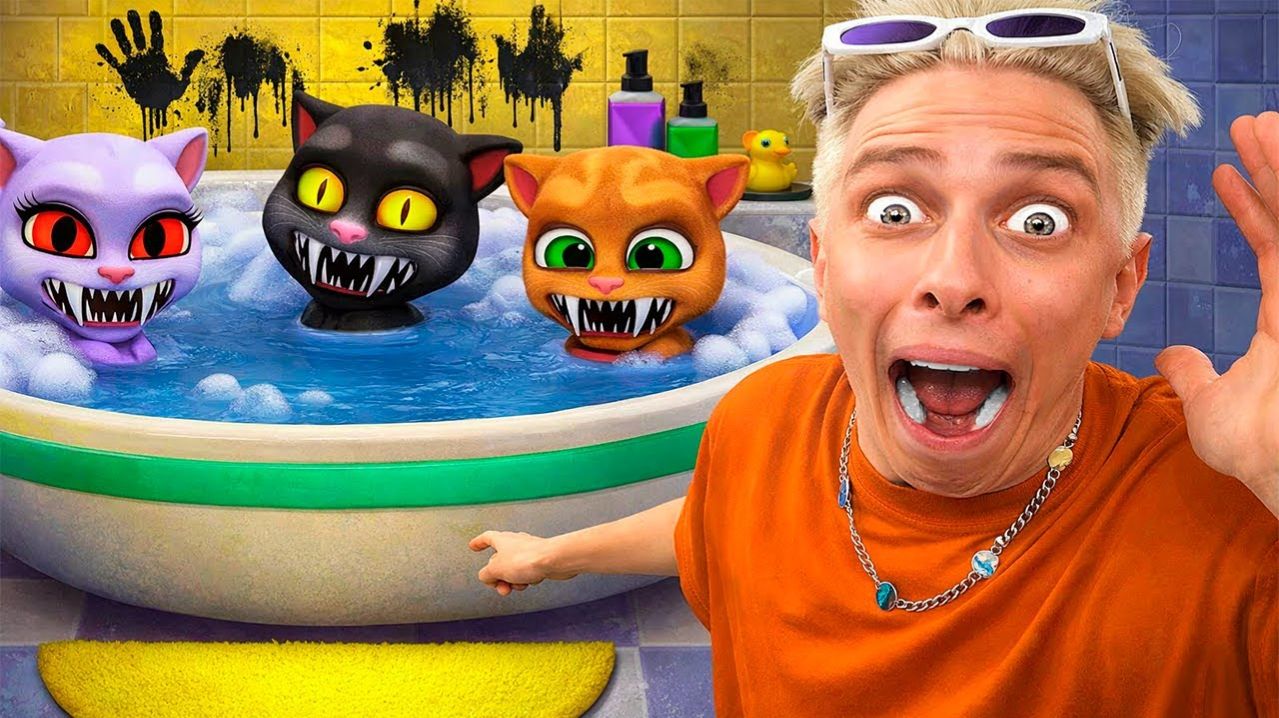 ГОВОРЯЩИЙ ТОМ И ДРУЗЬЯ В РЕАЛЬНОЙ ЖИЗНИ ОНИ ПОЯВИЛИСЬ У МЕНЯ ДОМА