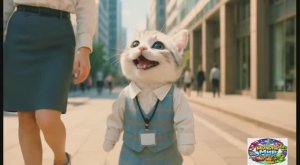 【Трудовой котик Муги】Кошелек или жизнь! Один день из жизни Муги на празднике Хэллоуин 🐱🎃