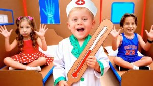 Картонная Больница 🏥 Оливер Помогает Пациентам