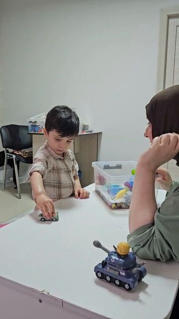 Пс в контексте по одному, обычно Асад сразу хватает предмет и не ждёт инструкции педагога