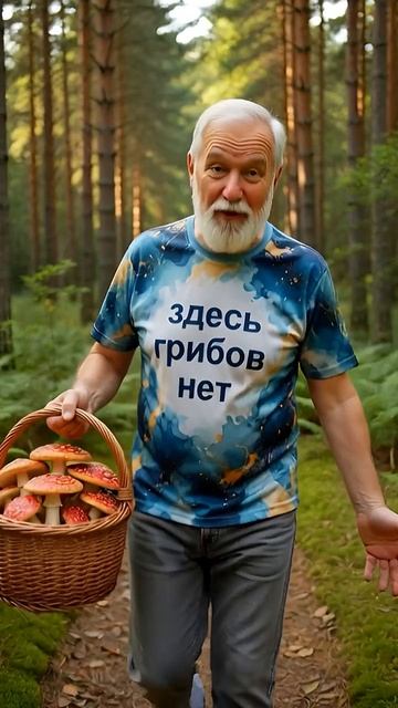 Удачно сходил в лес за грибами!