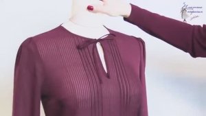 Блузка из шифона с защипами без выкройки сшить своими руками часть 2 сборка