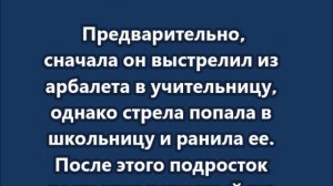 Школьник с арбалетом и пистолетом напал на учителя в Челябинске