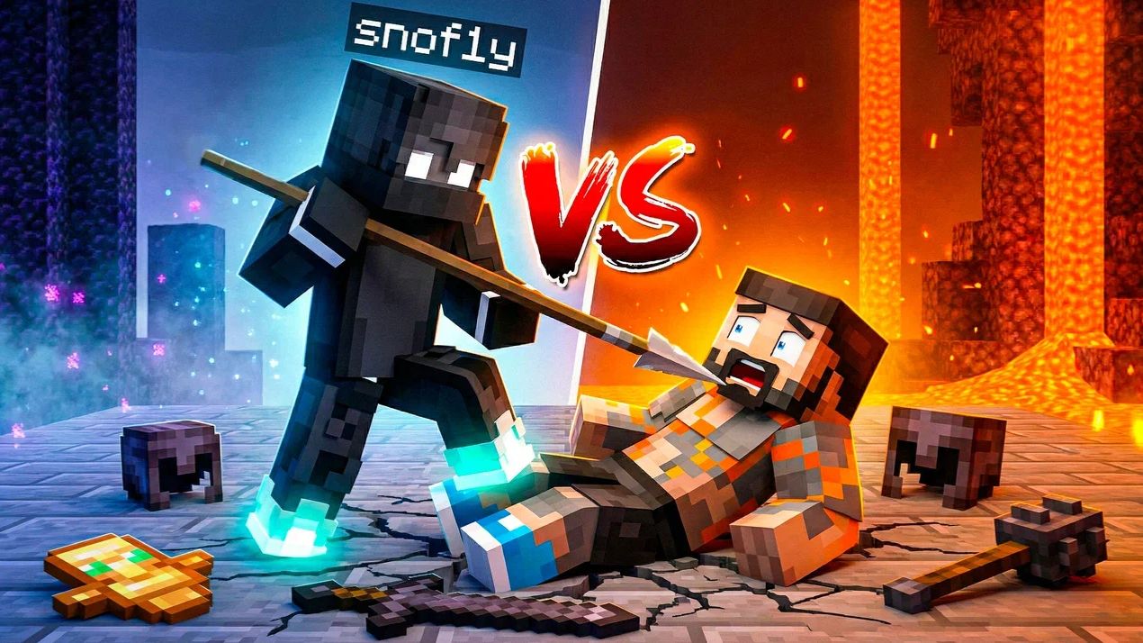 Копье VS Мейс В Майнкрафте, Какое Оружие Сильнее В Майнкрафте?