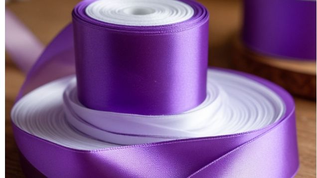 Красивый бантик из атласных ленточек