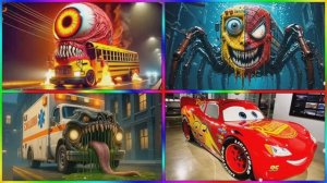 СКОРАЯ ПОМОЩЬ МОНСТР И АВТОБУС-ПОЖИРАТЕЛЬ: Молния Маквин на Спецзадании — Мультик 🚑🚌🏎️