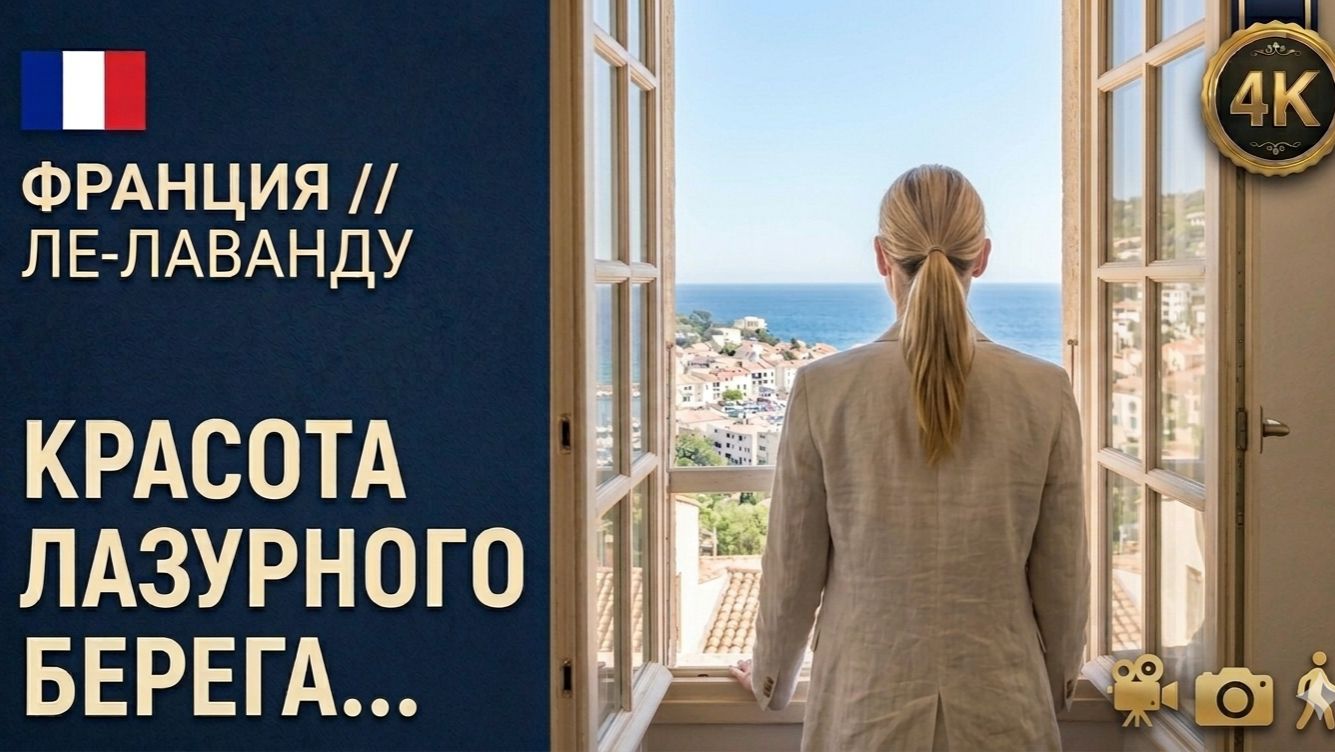 Франция // Ле Лаванду // Лазурный берег и Французская Ривьера // Пешеходная экскурсия 4K