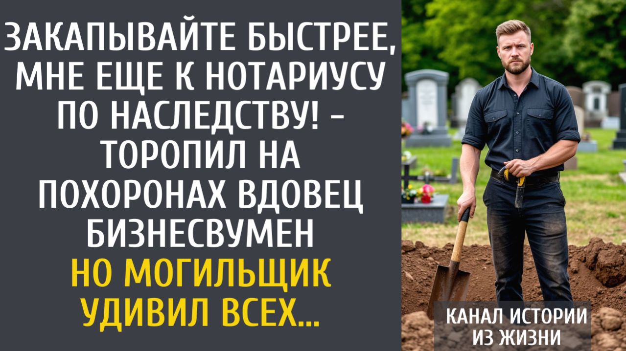 истории из жизни Закапывайте быстрее, мне еще к нотариусу по наследству! - торопил вдовец богачки...