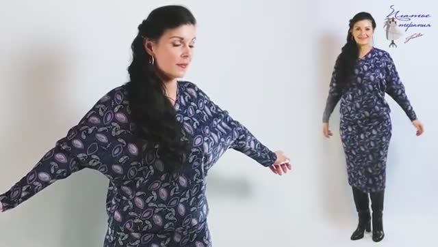 Платье на полную фигуру без выкройки своими руками Часть 1 крой