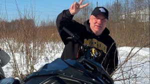 Испытания нашего мини-снегохода Ящер