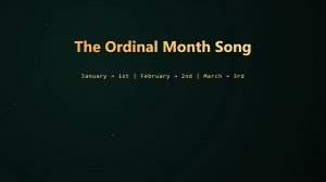 Ordinal Numbers and months