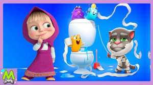 Маша и Медведь против Говорящего Тома.Игры с Виртуальными Питомцами.Кто Лучший Друг