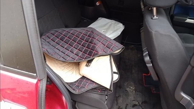 Обновил салон за 10 минут! Велюровые накидки с красной строчкой/Установка и обзор