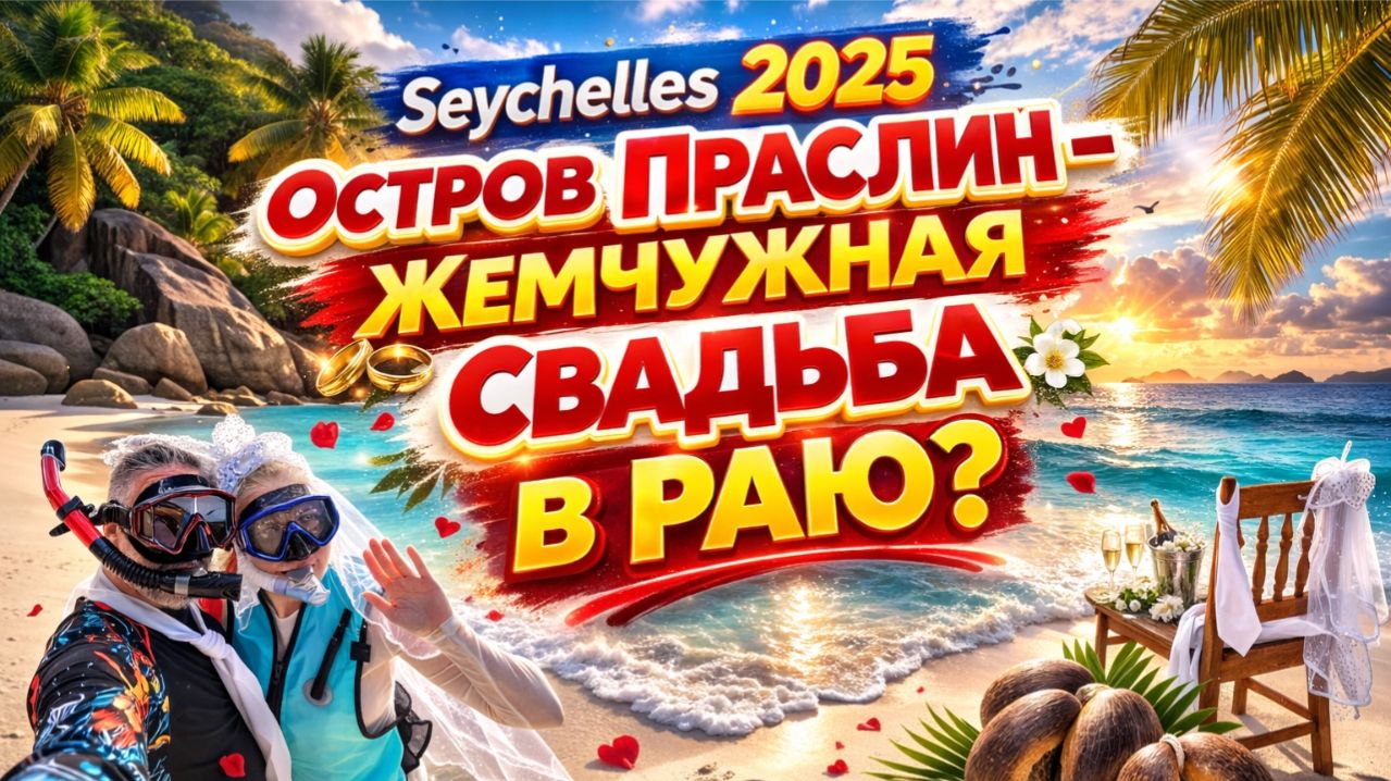 Сейшелы 2025 | Остров Праслин — Жемчужная Свадьба в Раю ?